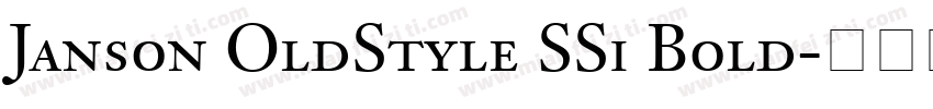 Janson OldStyle SSi Bold字体转换